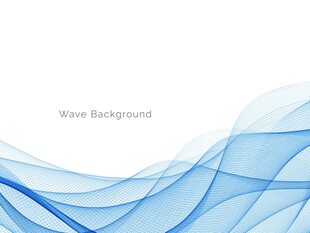 蓝色动感波浪矢量背景