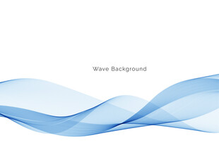 蓝色动感波浪矢量背景