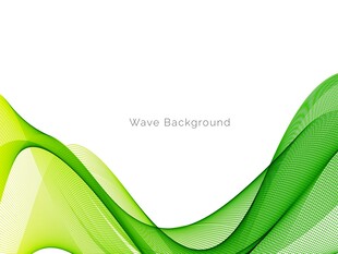 绿色波浪动感矢量背景