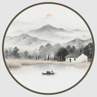 水墨江南水墨画