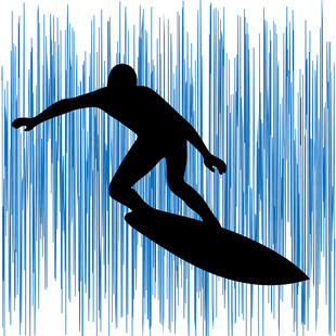 冲浪者动感剪影