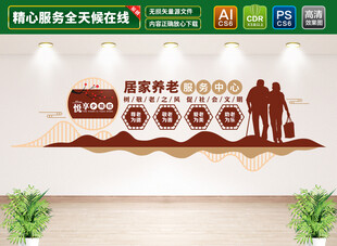 居家养老服务中心文化墙