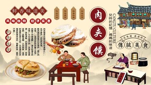 肉夹馍背景墙
