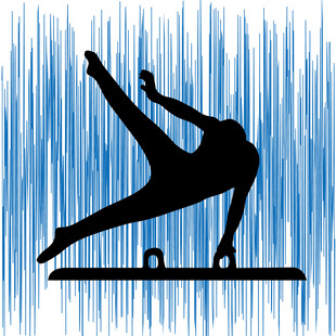 女子平衡木体操表演