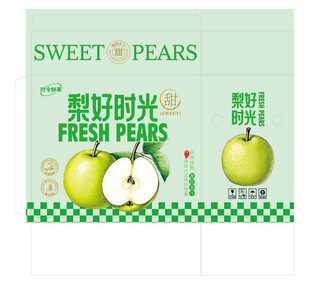 梨好时光蜜梨包装平面展开图