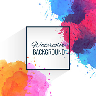 多彩水彩矢量背景