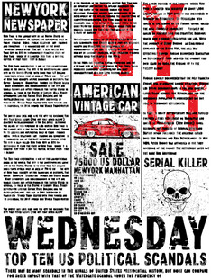 纽约报纸元素创意设计图