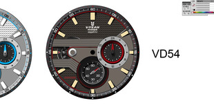 精致机械表盘特写