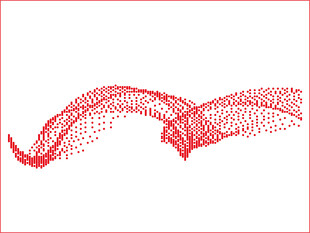 红色粒子飞鸟动态效果