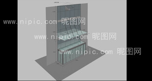 玻璃幕墙现代简约风格玻璃展示柜