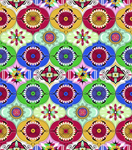 多彩几何花纹图案