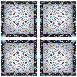 几何图案拼接装饰画