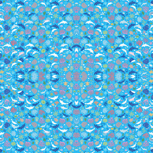 蓝色渐变抽象几何图案背景