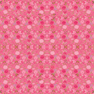 粉色波点花卉图案背景