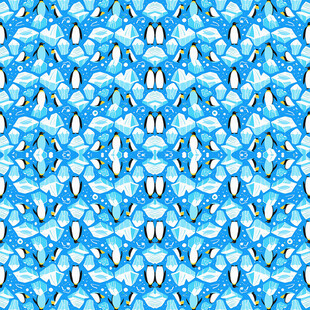 蓝色几何图案无缝背景