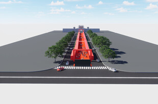 公园道路景观设计效果图