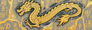 金色神龙图案