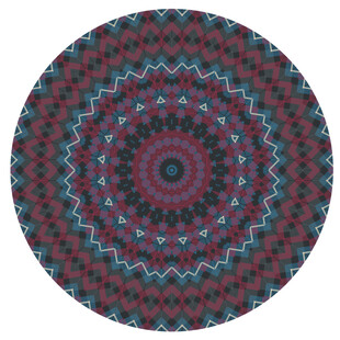抽象圆形几何地毯
