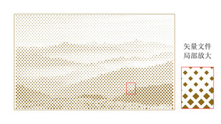 中式山水纹理图案设计