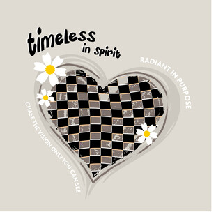 心形棋盘图案春日永恒风