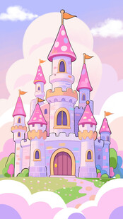 梦幻粉色童话城堡