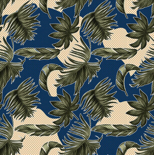 热带植物图案背景纹理