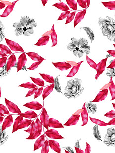 红灰花卉图案背景纹理