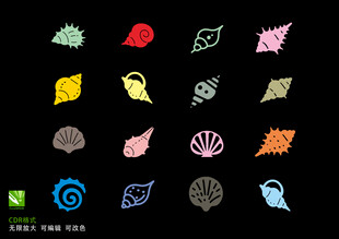 海洋动物背景 海星 章鱼 贝壳