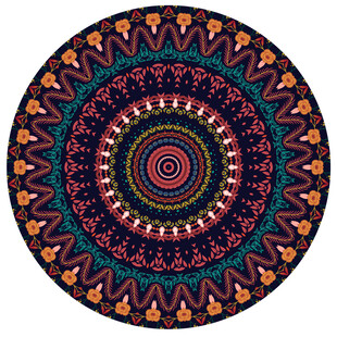 民族风圆形花纹装饰图案