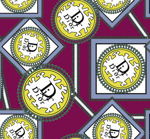 几何图案与笑脸的创意组合