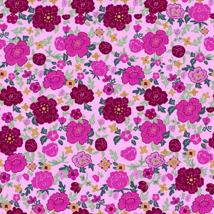 缤纷花卉图案布料纹理