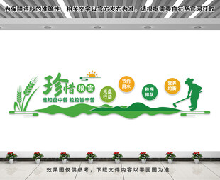 珍惜粮食文化墙