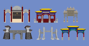 鄄城著名建筑插画