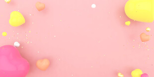 粉色背景多彩糖果装饰