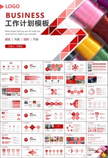 纺织行业总结计划工作汇报PPT