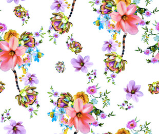 多彩花卉图案背景