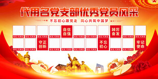 党支部党员风采展板背景