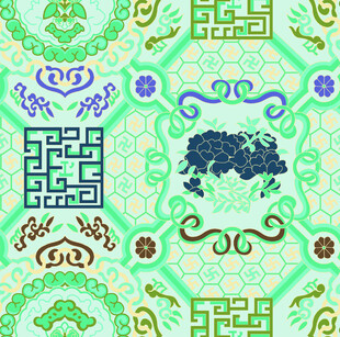 中式古典花纹图案设计