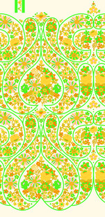 绿色几何花纹矢量