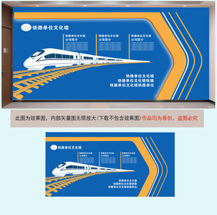 高铁铁路发光文化墙模板
