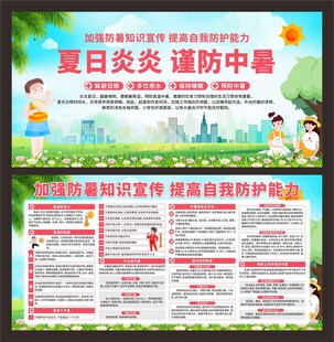 预防中暑展板