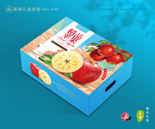 苹果包装 红富士礼盒