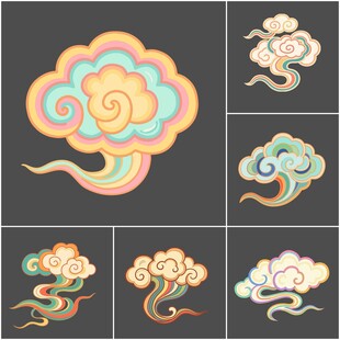 中式传统祥云图案集合