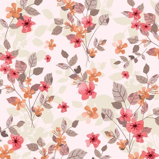 花卉图案背景清新自然风无缝数码
