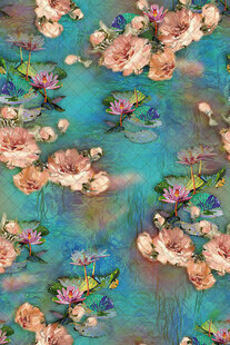 复古花卉图案色彩绚丽