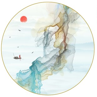 抽象意境山水画