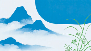 高级蓝白绿背景图