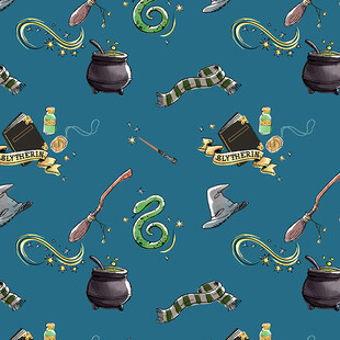 魔法元素无缝图案背景