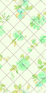 清新花卉几何拼接图案