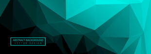 蓝绿色几何多边形背景图